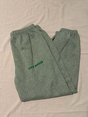 Live Bigger Dream Big Grey Joggers Sweatpants